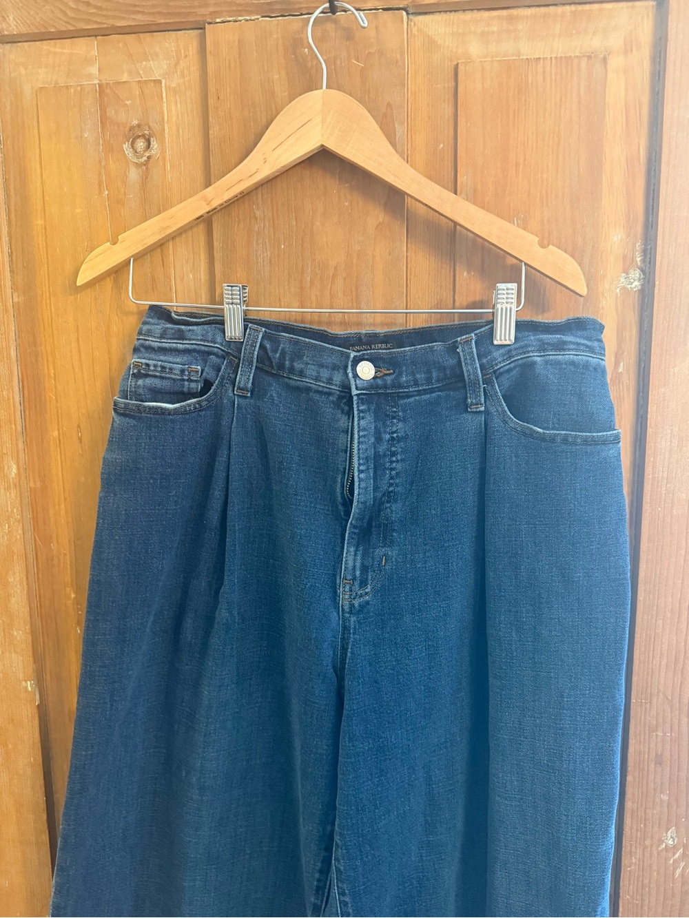 Banana Republic Wide-Leg High-Rise Jeans - light Blue Denim